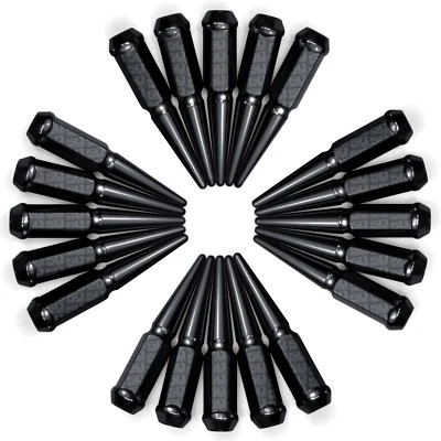 Juego de 20 tuercas de clavo de 12x1,5 mm negro para GMC Envoy 2002-2009 Foto 1 de 4