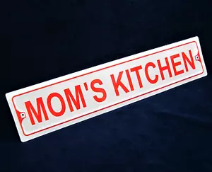 "COCINA DE MAMÁ - *HECHO EN EE. UU.* - Letrero de metal en relieve de 25" - Hombre cueva garaje decoración de bar - Imagen 1 de 10