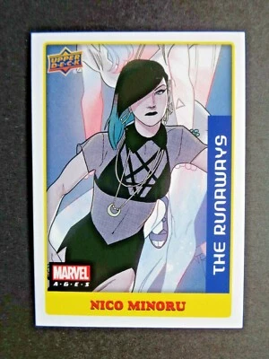 2020 UPPER DECK MARVEL AGES *STICKER PARALLEL* CHASE CARD #60 NICO MINORU - Image 1 of 2