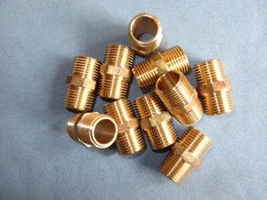 10 x capezzolo Viega 1/2" pollici doppio capezzolo AG/AG ghisa rossa ottone tipo 3280 - Foto 1 di 2