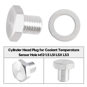 Cylinder Head Plug für Coolant Temperature Sensor Hole M12-1.5 LS1 LSX LS3. - Picture 1 of 10