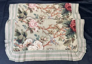 Vintage Waverly Luxury Collection King Size Pillow Sham Set Cabbage Rose Cotton - Picture 1 of 13