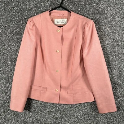 Windsmoor Jacket Womens UK 12 Pink Blazer Button Up Long Sleeve UK Overcoat - Image 1 of 4