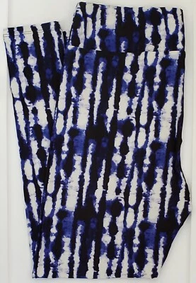TC2 LuLaRoe Alto y Curvilíneo2 Leggings Lindo Azul Negro Azul Marino Tie Dye Nuevo con Etiquetas L71 Foto 1 de 4