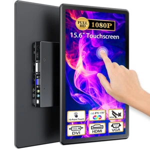 UPERFECT 15,6" Touchscreen Monitor Touch screen Tragbarer Monitor HDMI DVI VGA - Bild 1 von 12