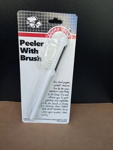 Vintage 1987 Nos COOKS TOOLS Peeler with Brush Tool# 33887 New Cib USA 5T1A - Picture 1 of 5