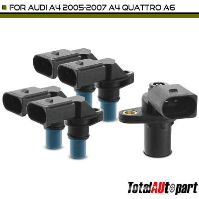 New 4x Camshaft & 1x Crankshaft Position Sensor for Audi A4 Quattro A6 Quattro - Image 1 of 4