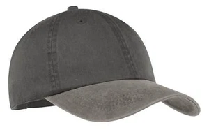 Port & Company CP83 Adults 100% Cotton Twill Two Tone Pigment Dyed Cap - Picture 1 of 8