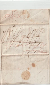 1811 GUERNSEY SCROLL PMK REDIRECTED HASTINGS TO FATHER IN LONDON ELIZA BURTON ? - Picture 1 of 5