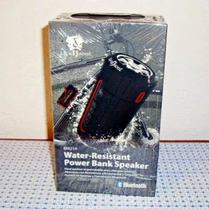 【NEW】LIFE n SOUL BM214 WATER RESISTANT BLUETOOTH SPEAKER WITH POWER BANK - BLACK - Picture 1 of 12