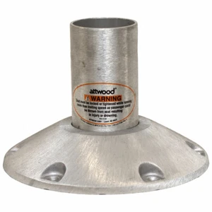 Attwood Boat Seat Pedestal 048-1126 | 2 7/8 x 6 1/8 Inch Aluminum - Picture 1 of 4