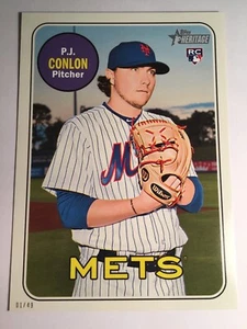 2018 Topps Heritage High Number Jumbo 5x7 P.J. Conlon Mets RC 560 01/49 - Picture 1 of 1