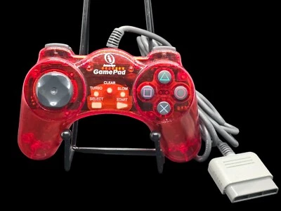 Controlador Interact Performance Game Pad Colores ROJO TRANSPARENTE Sony Playstation PS1 Foto 1 de 4