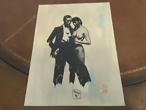 Wall Art Decor Acrylic Painting High Society Dark Nude Risque Erotic Gothic Sexy - Picture 1 of 7