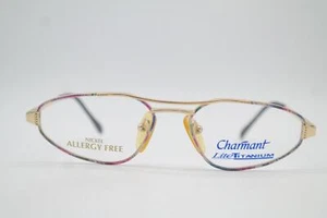 Vintage Glasses CHARMANT 4031 Titanium Gold Multicoloured Oval Frame - Picture 1 of 6