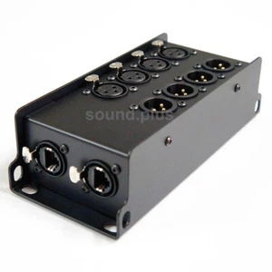 RJ45 to 4 XLR ethercon audio snake box RENEWAL(other brand pinout compatible) - Picture 1 of 11