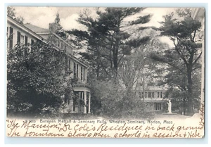 1907 Between Metcalf & Seminary Halls, Wheaton Seminary Norton MA vista publicada - Imagen 1 de 2