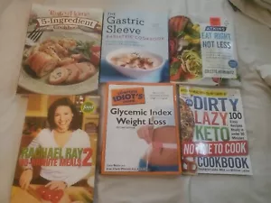 Cookbook Diet 6 Book Lot Rachel Ray Keto Gastric Sleeve Glycemic Index Weight - Picture 1 of 9