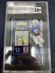 2020 Contenders Michael Pittman Jr Rookie Auto Clear /10 SGC 10/10 G241120 - Picture 1 of 2