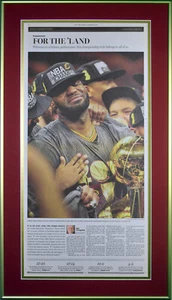 2016 Cleveland Cavaliers finali NBA campi incorniciati giornale originale MVP Lebron! - Foto 1 di 1