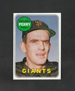 1969 Topps Gaylord Perry #485 ~~ White Letter WL Double Error!  ~~ SHARP!