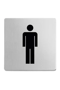 Zack Indici Brushed Stainless Steel Information Sign - Men - Picture 1 of 1