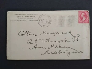 DC: Washington 1897 04/19 Cover, Farr-Fyke Machine Cancel, 37 Bars - Bild 1 von 2