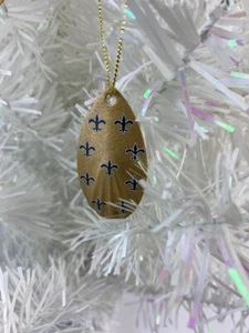 NFL New Orleans Saints Repeat Logo Vintage Spinner Christmas Tree Ornament - Picture 1 of 3