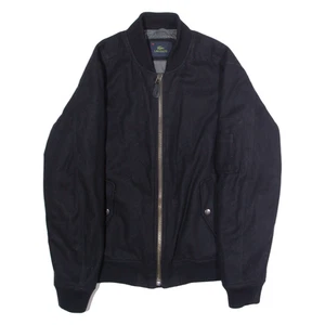 LACOSTE Mens Bomber Jacket Blue Wool M - Picture 1 of 6