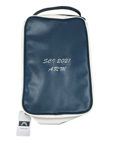 JONES Classic Golf Shoe Bag Navy And White Embroidered Logo - Picture 1 of 9