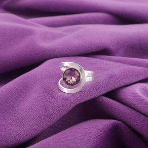 925 Silber Rhodolith Edelstein Hochzeit Trendy Handarbeit Frau Band Ring USA alle Größen - Bild 1 von 6