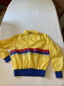 Vintage Jcpenny Active Outerwear Yellow Windbreaker Pullover ~ Adult Medium - Picture 1 of 12