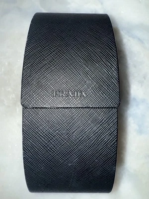 Prada Sunglasses Eyeglasses Case ONLY Hardcase Saffiano Black, magnetic closure - Image 1 of 4