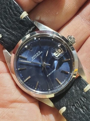 Rare 1964 Rolex Oysterdate Precision Ref. 6694 with Org. Blue Color Dial - Image 1 of 4