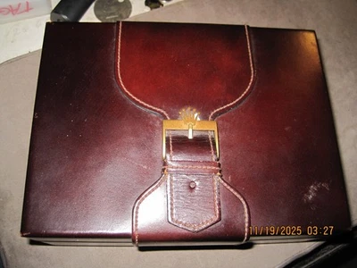 Rolex President Scatola pelle vuota caja vacía marrón cuero madera Foto 1 de 4
