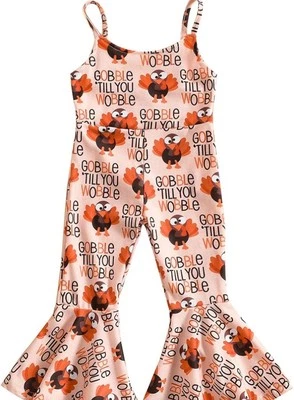 Gobble ‘til You Wobble Thanksgiving Jumper Toddler  Size 3-4T C249 - Imagem 1 de 4