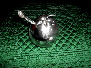 Klarglas Zuckerdose mit Sterling Deckel und Zucker Servierlöffel - Bild 1 von 5