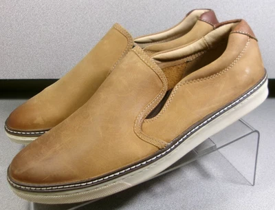 251393 SP50 McGUFFEY MEN SHOE SIZE 9 M TAN LEATHER SLIP-ON BY JOHNSTON & MURPHY - Image 1 of 4