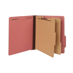 Universal 10303 6 Sec Classification Folders - Letter, Ruby Red (10/Box) New - Picture 1 of 4