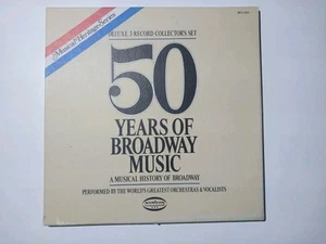50 Years Of Broadway Music - 3 x Vinyl LP Box Set US NM 1977, Musical Heritage - Picture 1 of 6