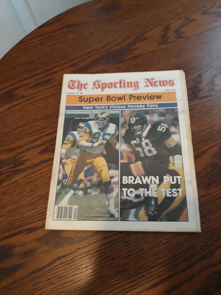JANUARY 26,1980-THE SPORTING NEWS-JACK YOUNGBLOOD & JACK LAMBERT(NM) - Image 1 of 1