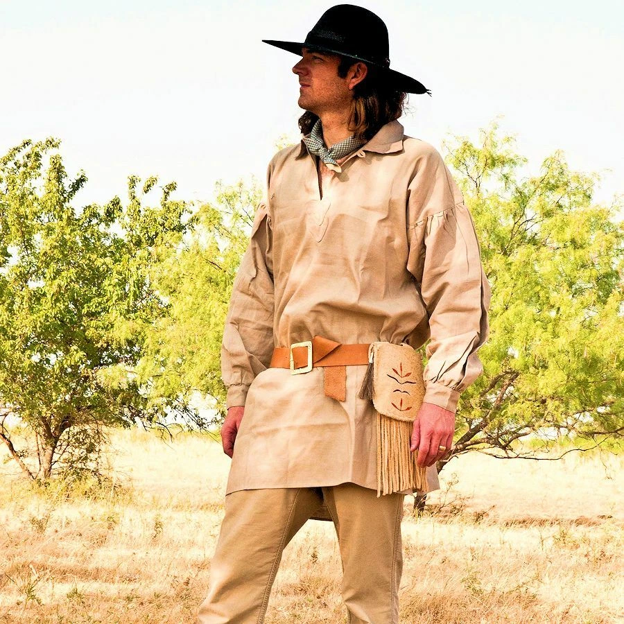 18th Century Frontier Pullover Shirt Hunting Black Powder Fur Trade Clothing  - Image 1 of 2