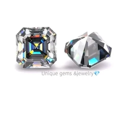 1 pair Gray Ascher Cut VVS1 Diamond Premium Quality 5 mm Loose Gemstone 1+Gift - Image 1 of 4