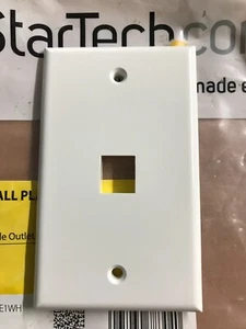 Single Outlet RJ45 Universal Wall Plate - White - Foto 1 di 2