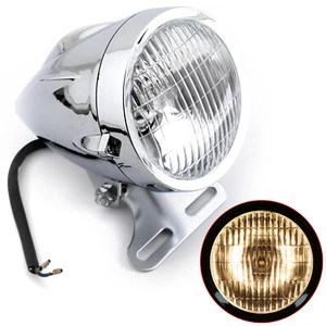 4 3/4" Chrome Bullet Headlight Lamp Motorcycle For Dyna Softail Custom/A0 SP - Picture 1 of 8