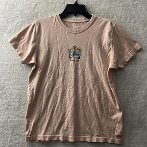 Life Is Good Womans T Shirt Pink Medium Geometric Short Sleeve Cotton Crew Neck - Picture 1 of 9