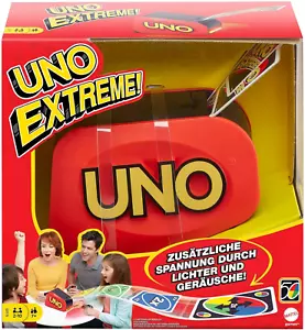 UNO Extreme! Kartenspiel Für Die Ganzen Familie Mit Kartenwerfer Reisespiel - Bild 1 von 11