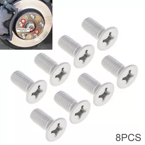 8pcs 93600-06014-0H Stainless Steel Brake Rotor Retaining Screw Fit for Honda - Picture 1 of 11