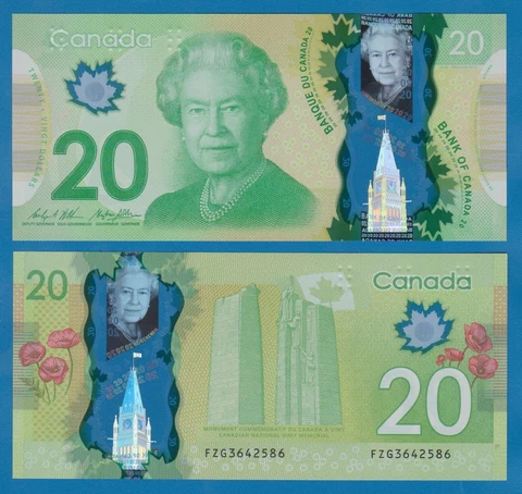 CANADA 20 Dollars P 108b 2012 UNC Polymer WILKINS & POLOZ BC-71b Queen Elizabeth Cover