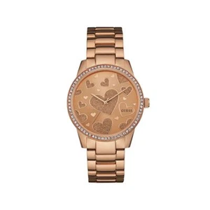 Guess W0699L3 Heart Love Rose Gold Ladies Watch SALE RRP £209 UK Warranty - Picture 1 of 3